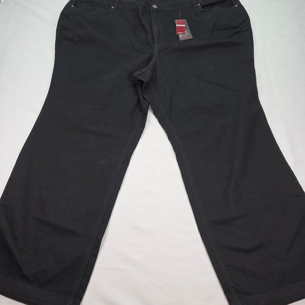 New Avenue Denim‎ Black Bootcut Jeans Womens 30A Premium Stretch Embroidered